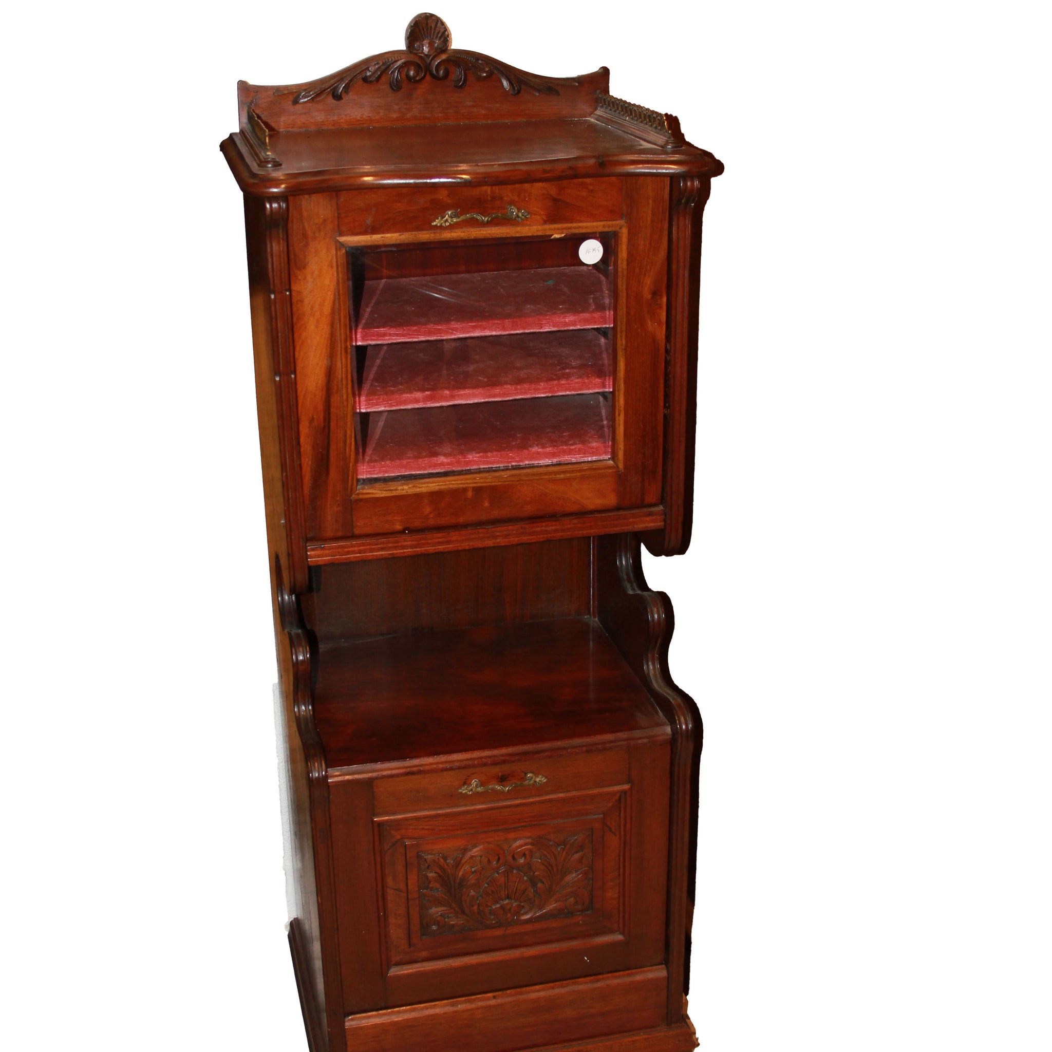 Small English cabinet from the second half of the 19th century, Victorian style in mahogany wood