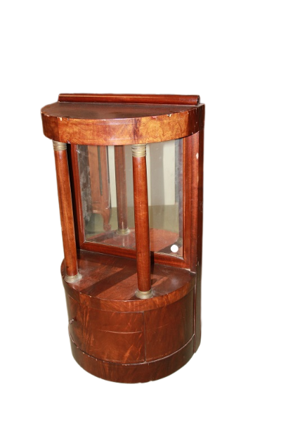 Credenzino consolle francese stile Impero del 1800 in piuma di mogano