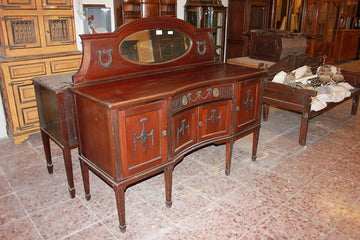 Credenza di fine 1800 stile Luigi XVI in legno di mogano