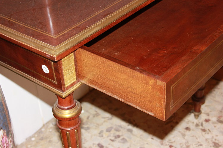 Cabinet credenzino francese stile Luigi XVI del XIX secolo in legno di mogano