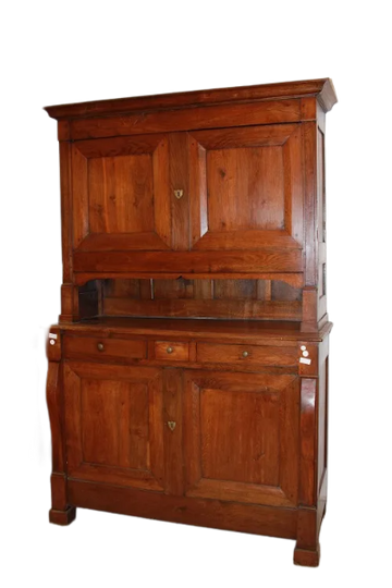 Grand buffet double de style Empire du début du XIXème siècle en bois de chêne
