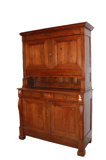 Grand buffet double de style Empire du début du XIXème siècle en bois de chêne