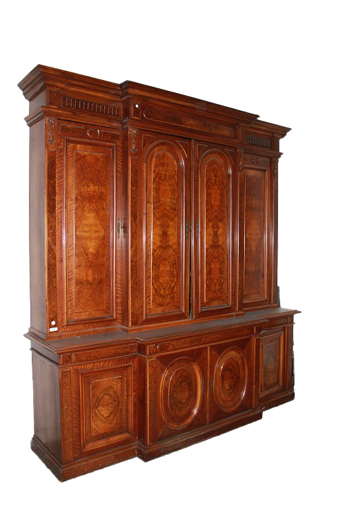 Grande Credenza doppio corpo Francese stile Luigi Filippo della prima metà del 1800
