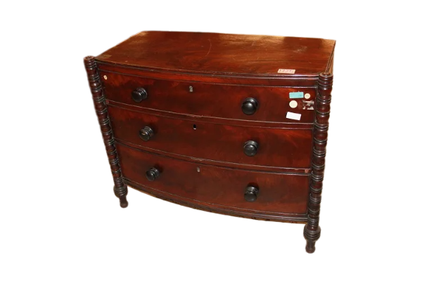 Chest of drawers from the first half of the 19th century, Regency style in mahogany wood
