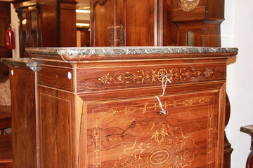 French Charles X style secretaire richly inlaid in rosewood, mid 19th century