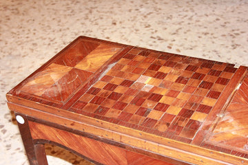 Early 19th century French Louis XV style Card Table with inlaid chessboard