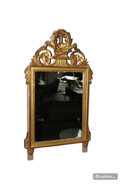 Specchiera francese della seconda metà del 1800 in legno dorato