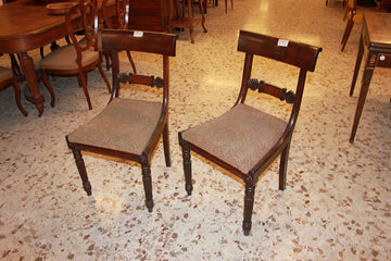 Gruppo di 4 sedie Stile Regency in legno di mogano