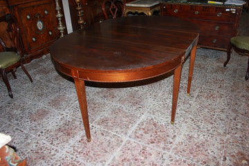 Tavolo ovale inglese stile Vittoriano in legno di mogano con 6 gambe
