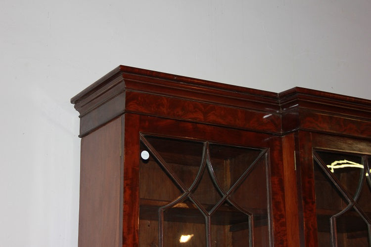 Grande Libreria 4 porte inglese Bookcase in mogano del 1800 Regency