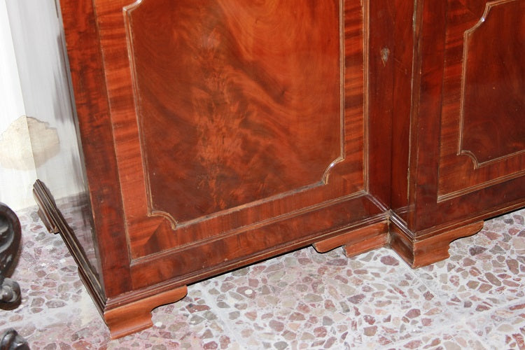 Grande Libreria 4 porte inglese Bookcase in mogano del 1800 Regency