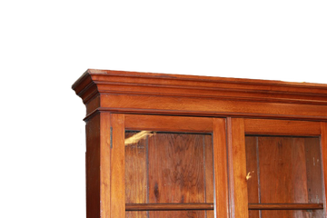 English Edwardian Cupboard with display stand from the late 1800s and early 1900s