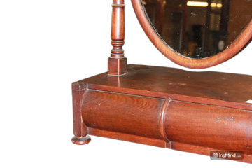 Specchiera oscillante da appoggio Vittoriana del 1800 in legno di mogano