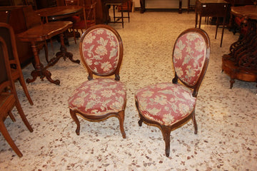Groupe de 4 chaises françaises de style Louis Philippe en palissandre, milieu du 19ème siècle