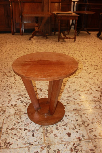Tavolino Francese stile Art Decò inizio 1900 in legno di noce