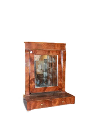 Specchiera Oscillante Francese del 1800 Stile Direttorio in Legno di Mogano