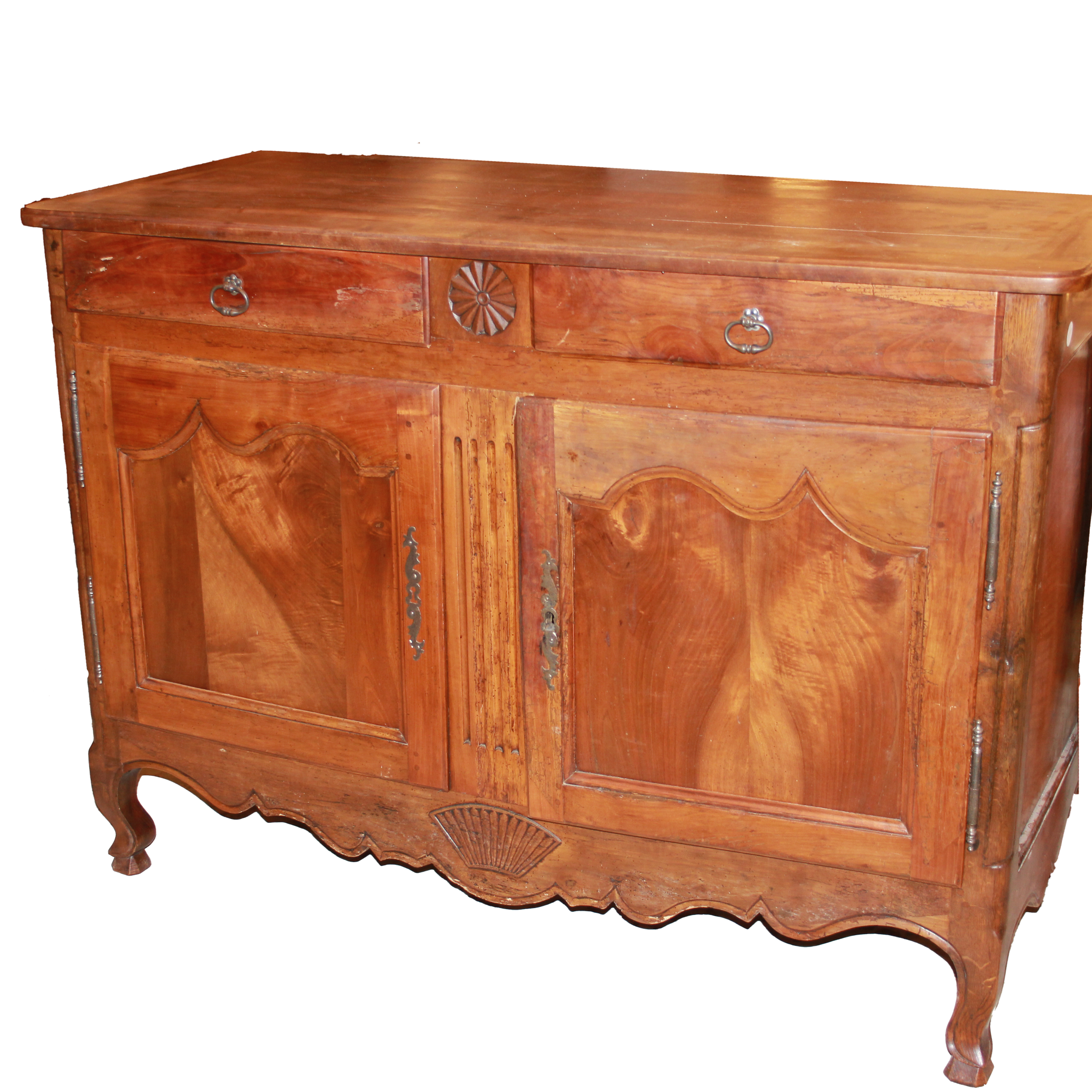 Credenza Provenzale di metà 1800 Con 2 Ante e 2 Cassetti in legno di noce