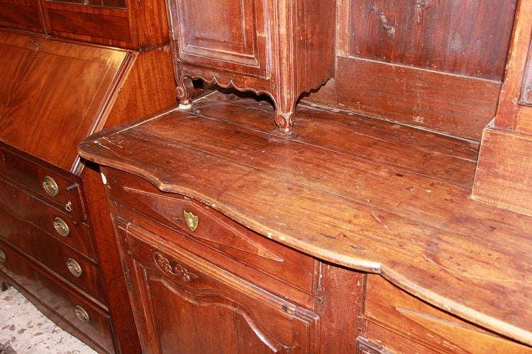 Maestosa Credenza Rustica in Legno di Rovere stile Provenzale XVIII secolo