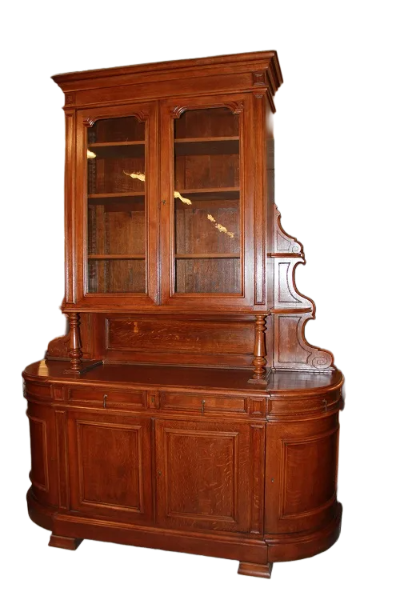 Grande credenza stile Luigi Filippo in legno di Rovere del 1800