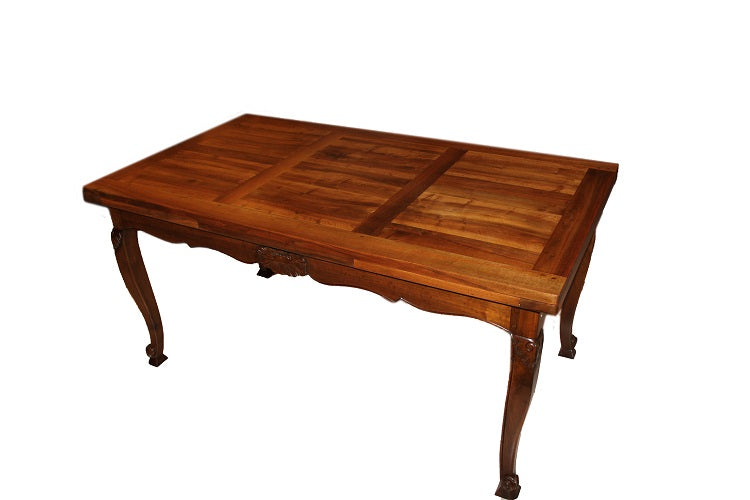 Tavolo rettangolare francese stile Provenzale del 1800 in legno di noce