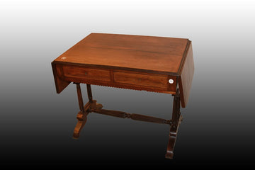 French Charles X style winged coffee table in rosewood