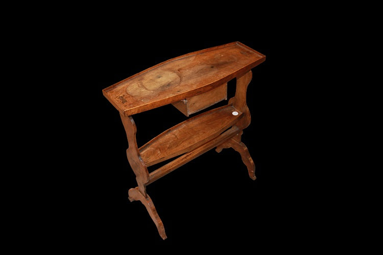 Tavolino svuota tasche francese del 1800 in legno di noce