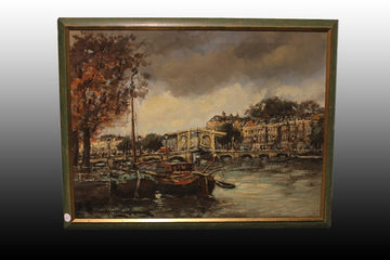Huile sur toile hollandaise signée Hendrik Cornelis Kranenburg (1871-1948) début XXème siècle