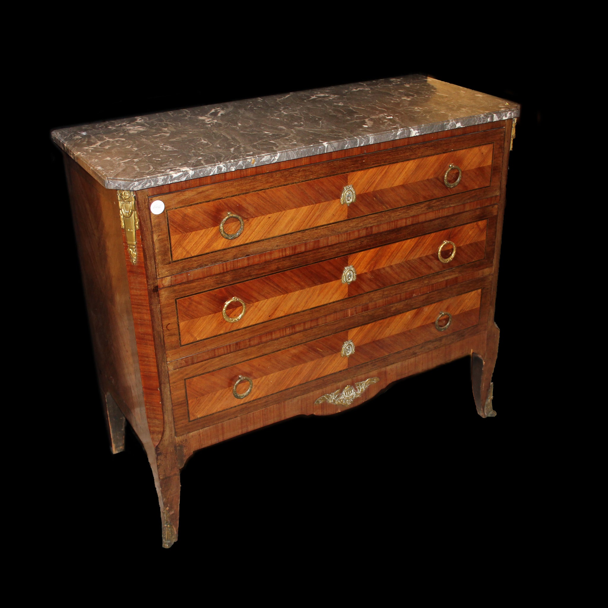 Bellissimo comoncino stile Transizione del 1800 con piano in marmo
