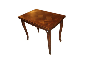 Tavolo Provenzale francese di fine 1800 con piano raddoppiabile