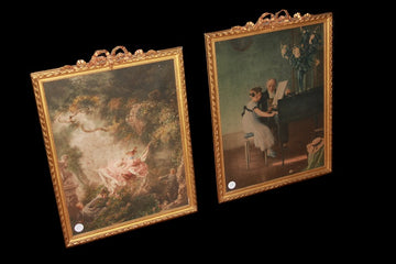 Paire d'aquarelles françaises du début des années 1900 représentant des personnages