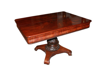 Extendable table in mahogany Biedermeier style Northern Europe mid 1800s