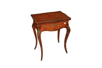 French Louis XV style dressing table richly inlaid 19th century