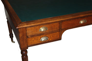 Grande scrivania Partners Desk francese di fine 1800