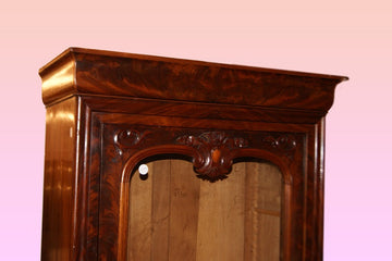 Louis Philippe style wardrobe with 1 door and display case