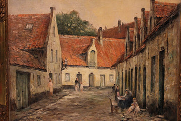 Huile sur toile vue de ville signée Joseph Charles FRANÇOIS (1851-1940)