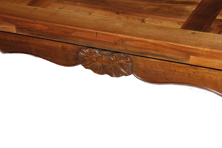 Tavolo rettangolare francese stile Provenzale del 1800 in legno di noce