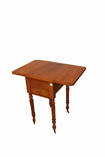 Tavolino francese del 1800 con alette apribili e cassettini