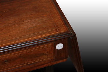 Tavolino con alette francese stile Carlo X in legno di palissandro