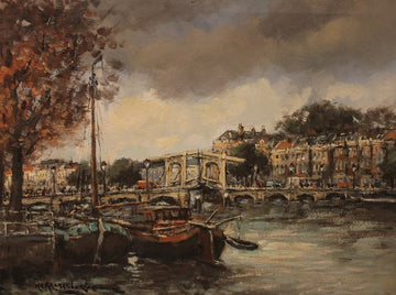 Huile sur toile hollandaise signée Hendrik Cornelis Kranenburg (1871-1948) début XXème siècle