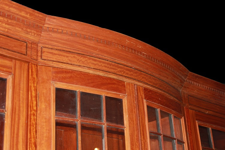 Grande credenza libreria bookcase inglese di fine 1800 stile Sheraton inglese