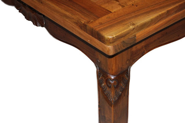 Tavolo rettangolare francese stile Provenzale del 1800 in legno di noce
