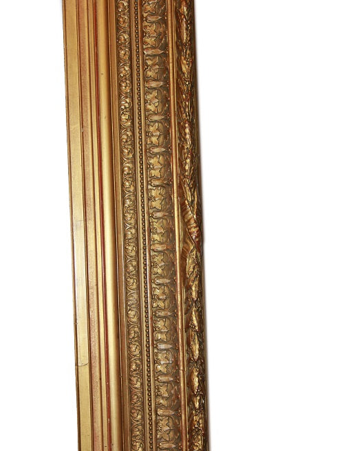 Cornice rettangolare francese del 1800 dorata foglia oro