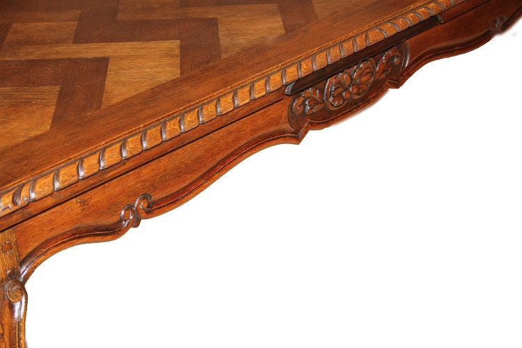 Tavolo provenzale in legno di rovere con allunghe