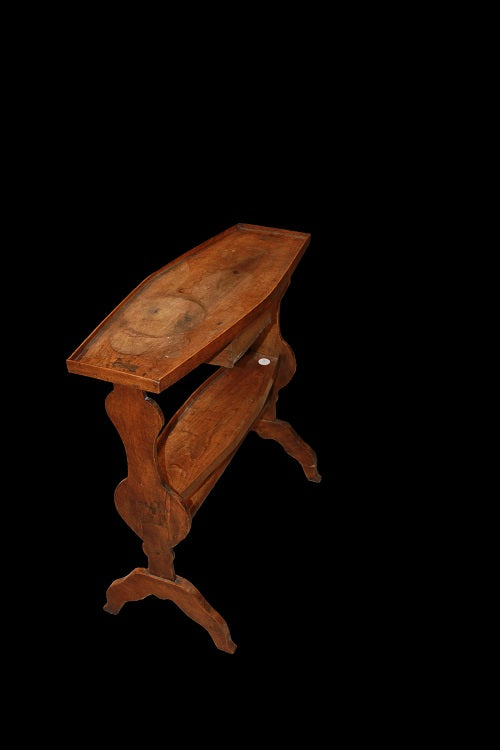 Tavolino svuota tasche francese del 1800 in legno di noce