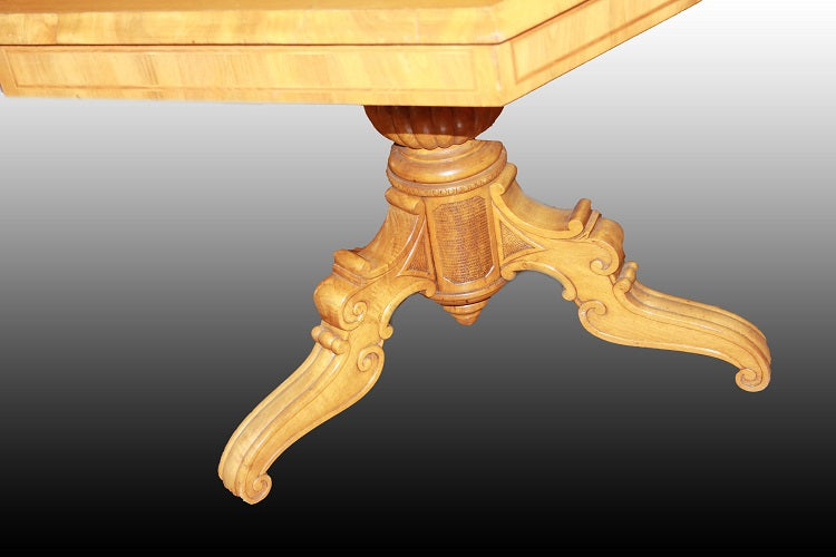 Tavolino italiano Rolo del 1800 con piano ottagonale