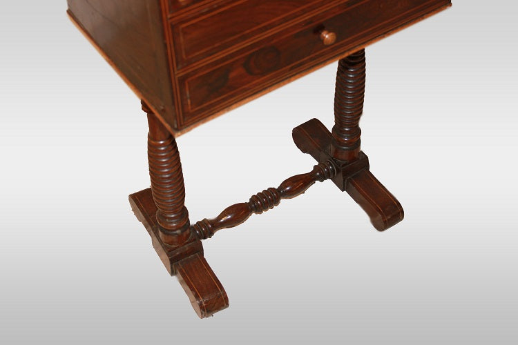 Toilette francese stile Carlo X del 1800 Francese in legno di palissandro