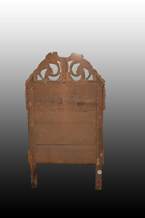 Antica bellissima specchiera con cornice dorata foglia oro del 1800 