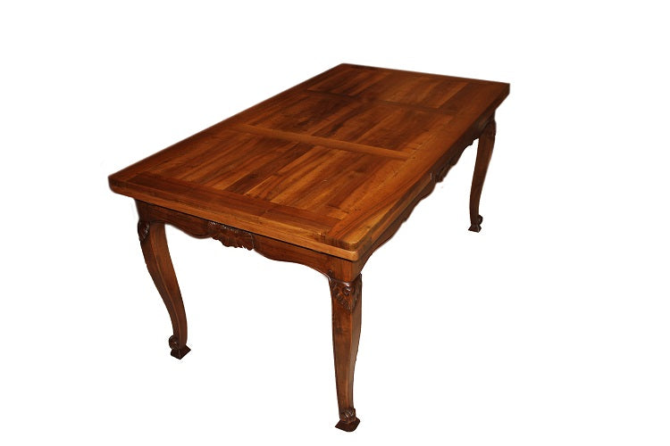 Tavolo rettangolare francese stile Provenzale del 1800 in legno di noce