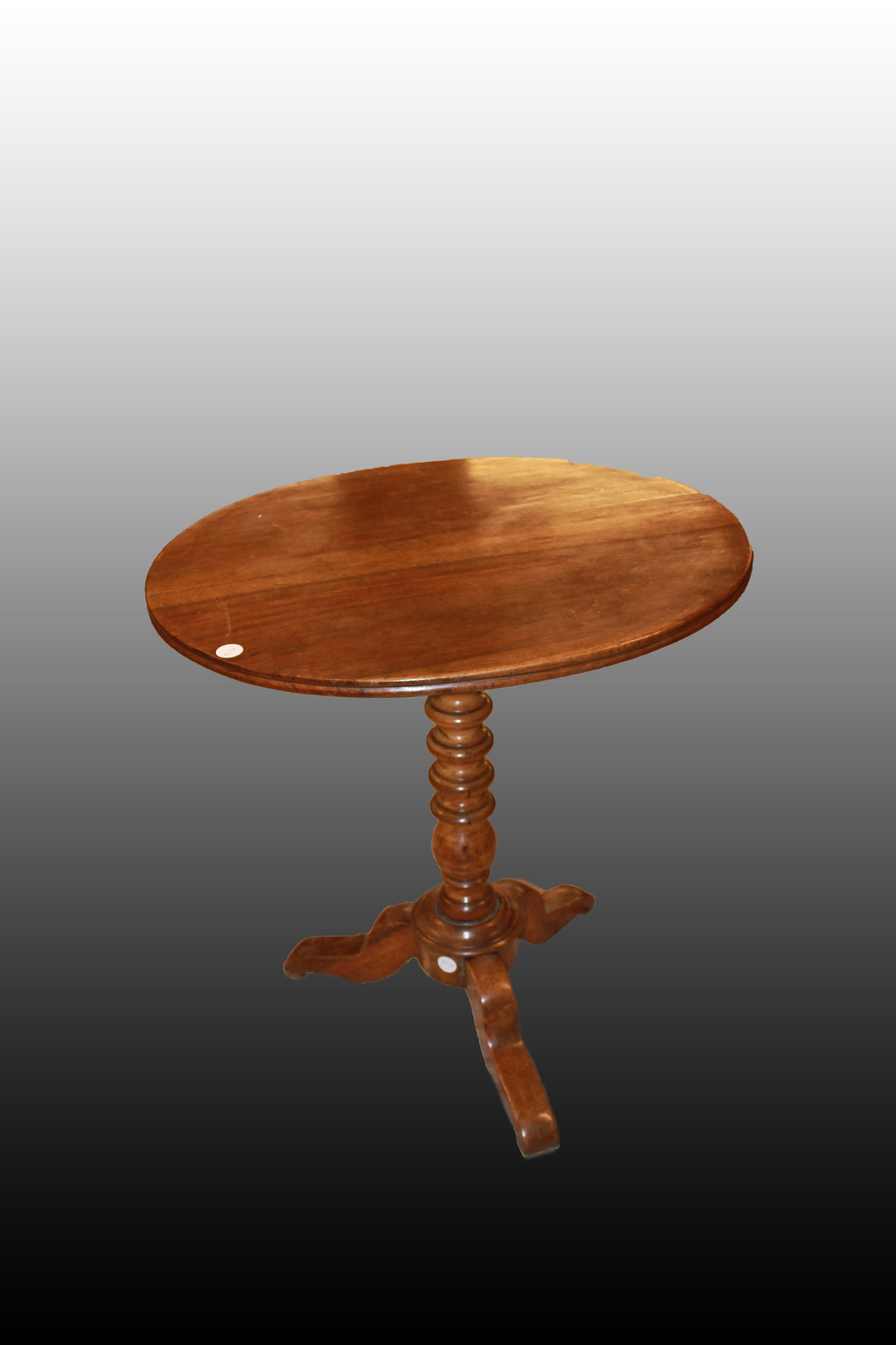 Tavolino da salotto ovale in legno di mogano XIX secolo