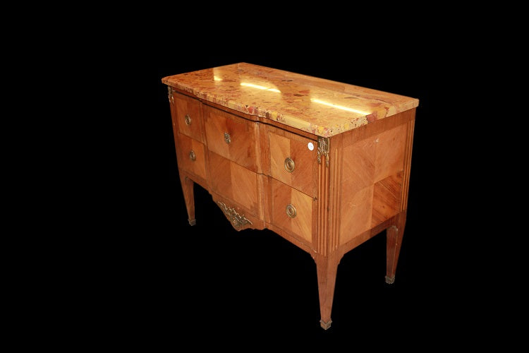 Cassettone francese della seconda metà 1800 stile Luigi XVI in legno di bois de rose